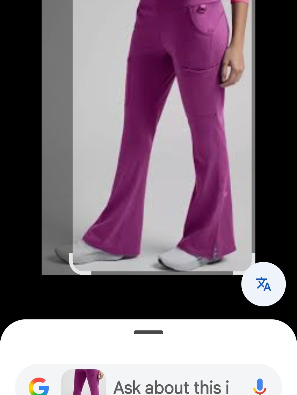 Women’s Magenta Flare Scrub Pants